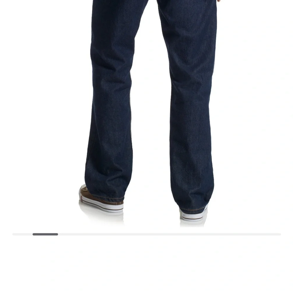 NEW Levi's Straight denim Dark Blue 505 regular 42 32 cowboy western travel chic - Picture 6 of 12